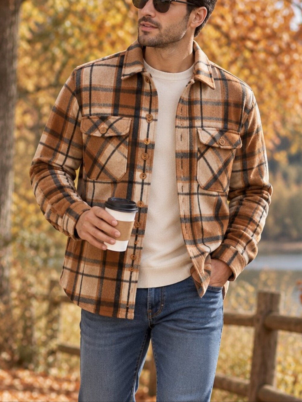TWIK by Simons XS Plaid Shacket Button Up Shirt Jacket
